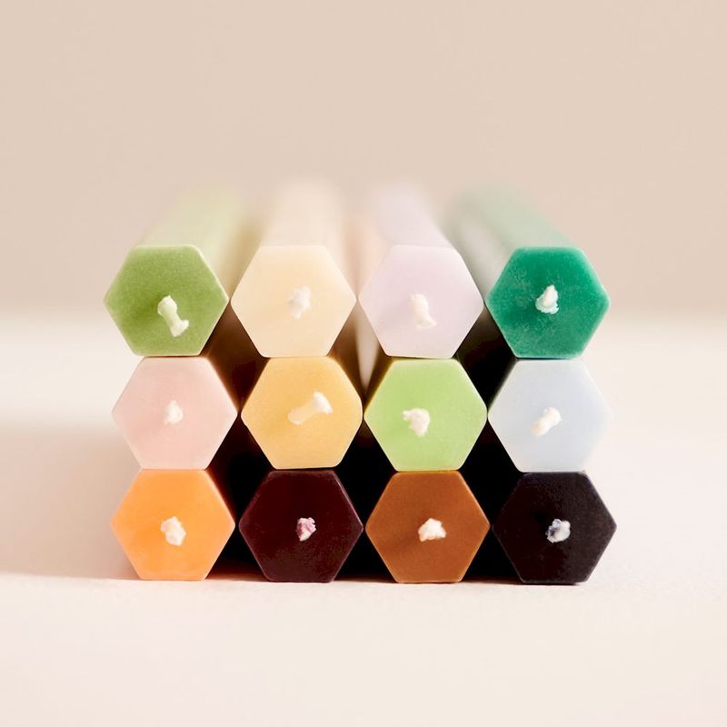 Kaarsen Hexagon | set van 4 | HAY