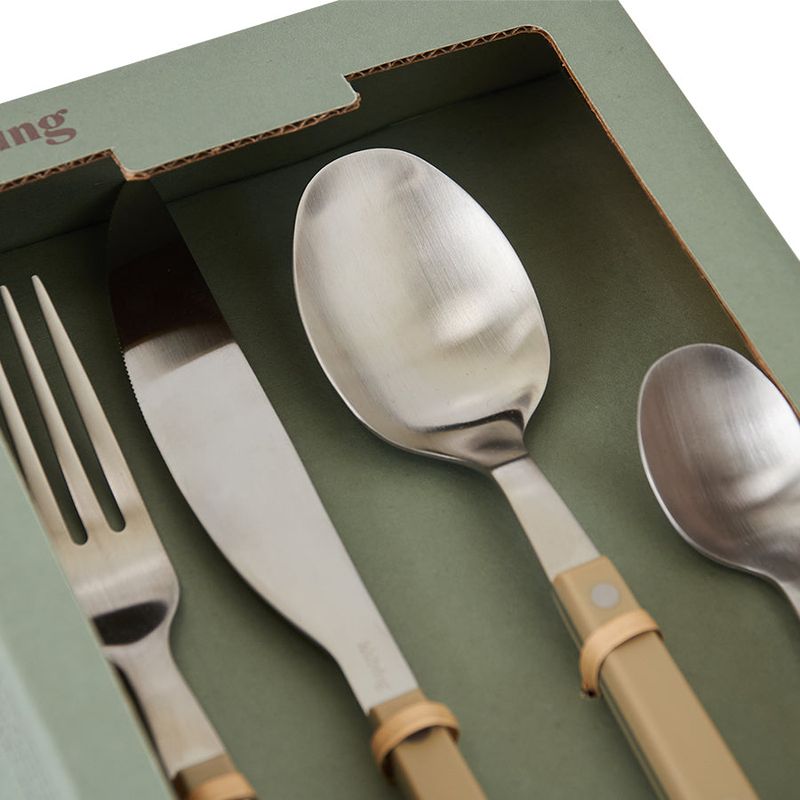 70's bestekset Olive | 16-delig | hkliving