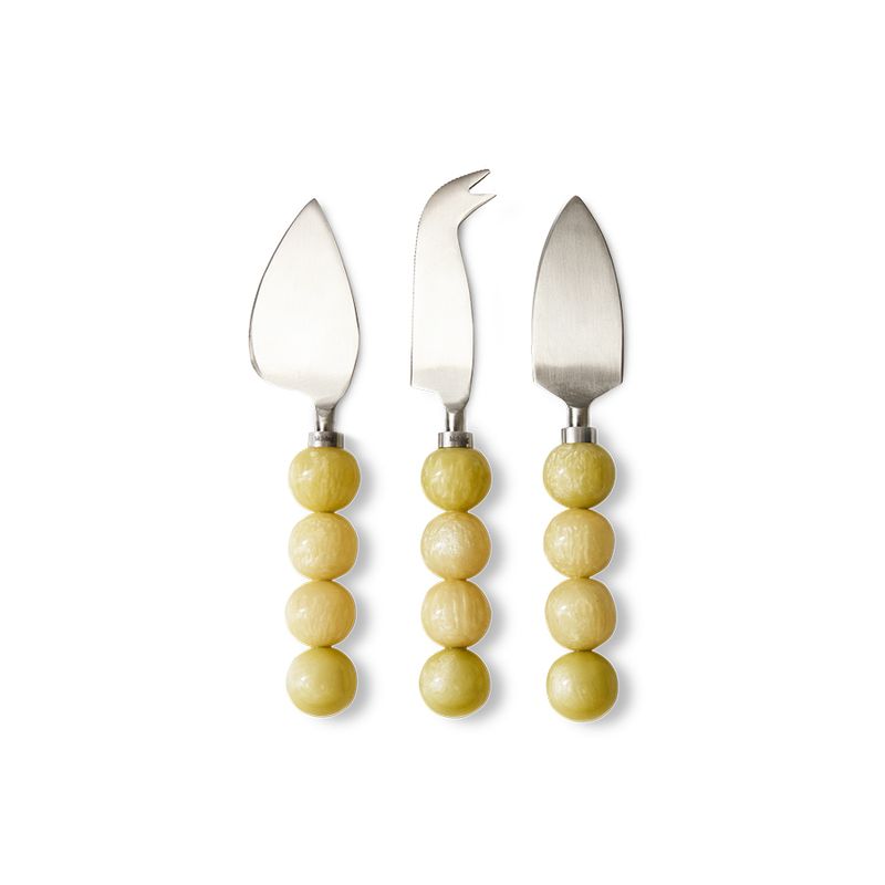 Set van 3 kaasmessen Lemon | 70's cutlery | hkliving