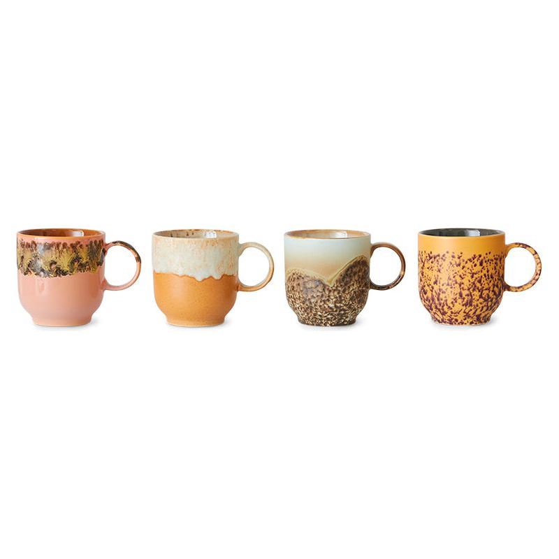 Set van 4 koffietassen Cape | 70's ceramics | hkliving