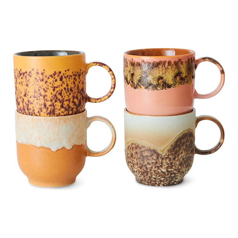 Set van 4 koffietassen Cape | 70's ceramics | hkliving