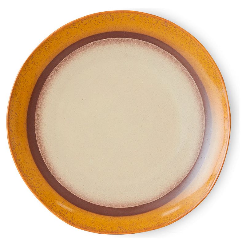 Grote borden coconut Ø29 cm | set van 2 | 70's ceramics | HKliving