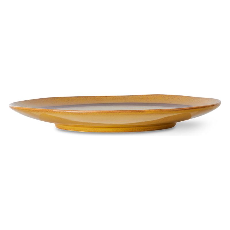 Grote borden coconut Ø29 cm | set van 2 | 70's ceramics | HKliving