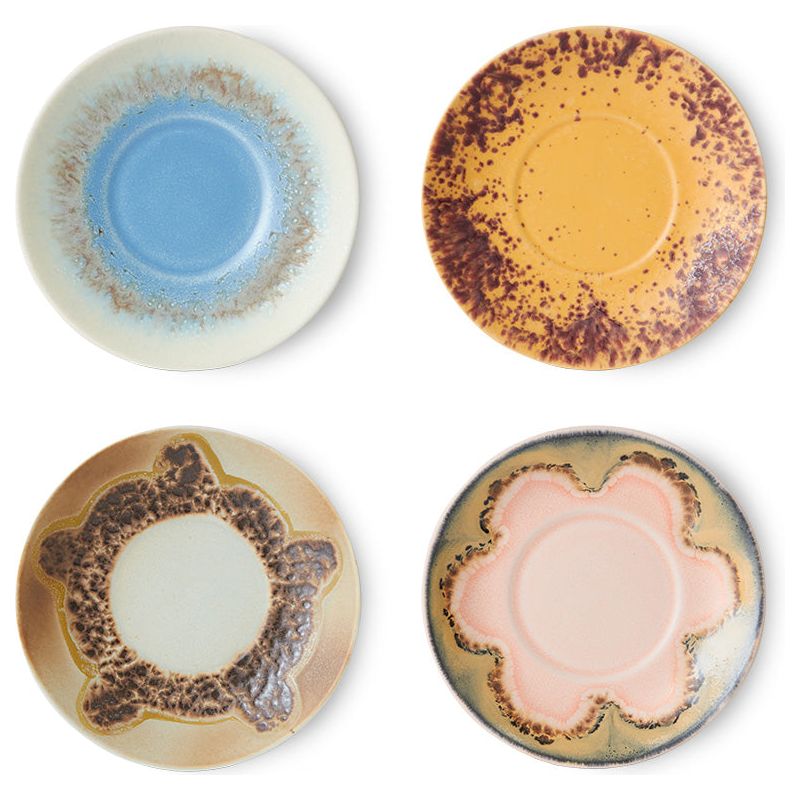 Set van 4 onderborden Ocean | 70's ceramics | hkliving