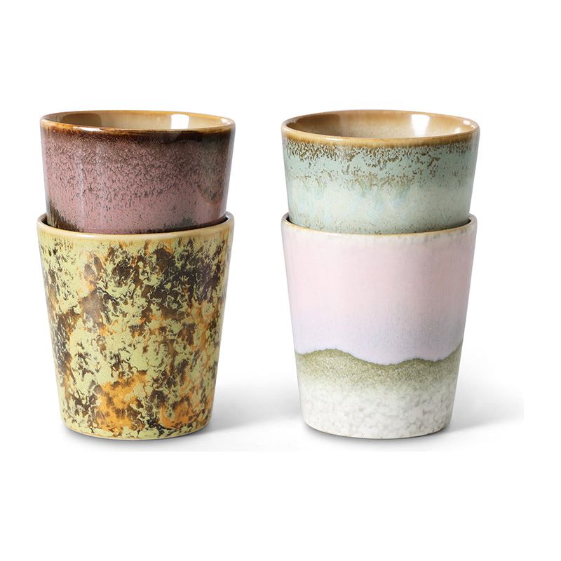 Set 4 koffietassen Serendipity | 70's ceramics | hkliving