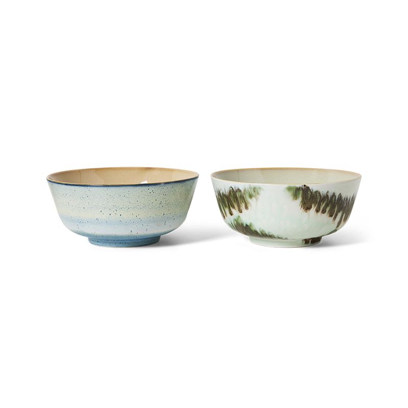 Ramen kommen Minimalist | set van 2 | 70's ceramics | hkliving