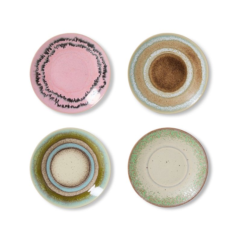 Set van 4 onderborden Doodle | 70's ceramics | hkliving