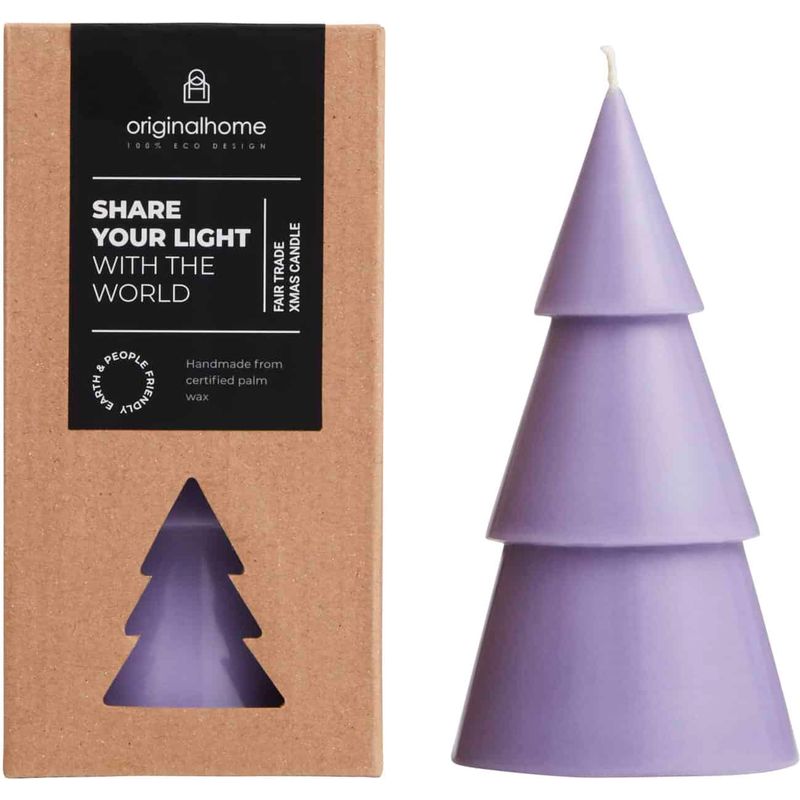 Kerstboom kaars | large | violet | Original Home