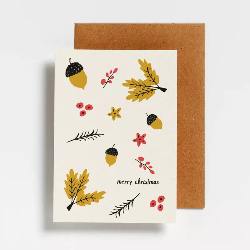 Merry Christmas twigs | postkaart | Hello August