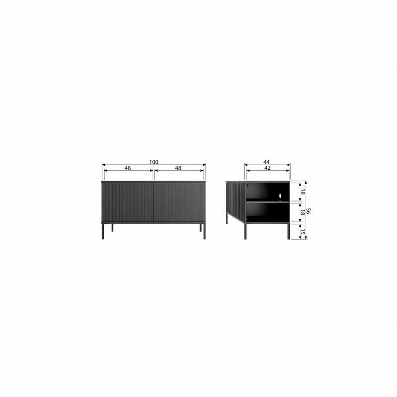 Tv-meubel New Gravure  | 100 cm | eik | WOOOD