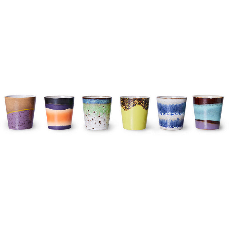 Set 6 koffietassen Pluto | 70's ceramics | HKliving