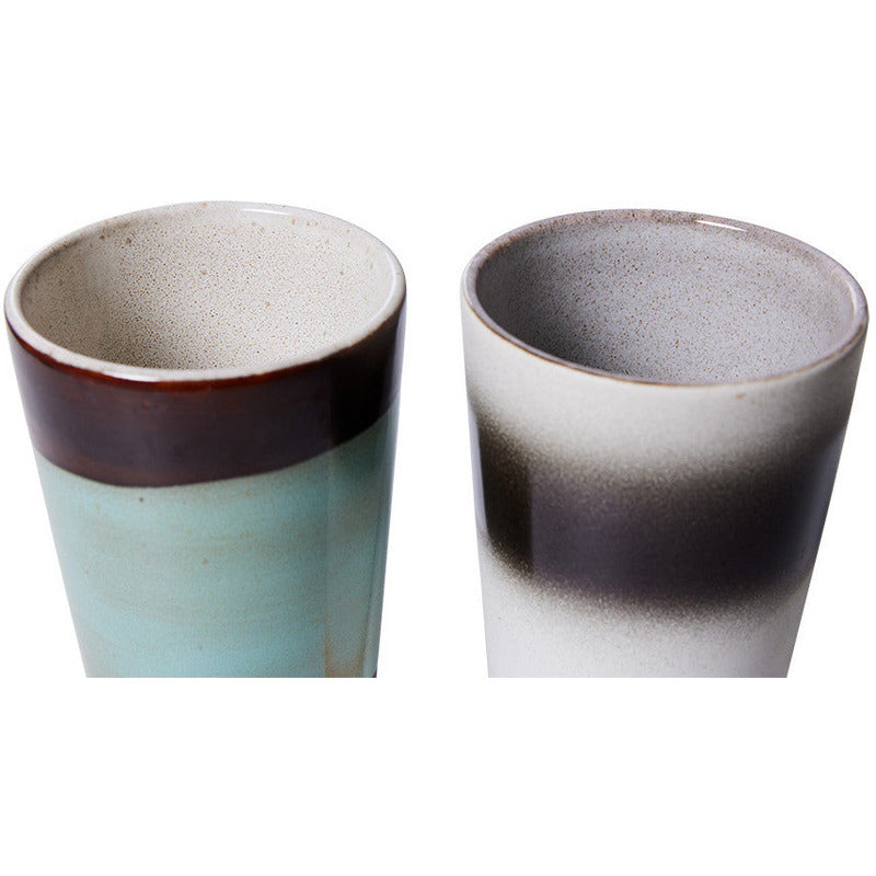 Set van 2 latte tassen Boogie | 70's ceramics | HKliving