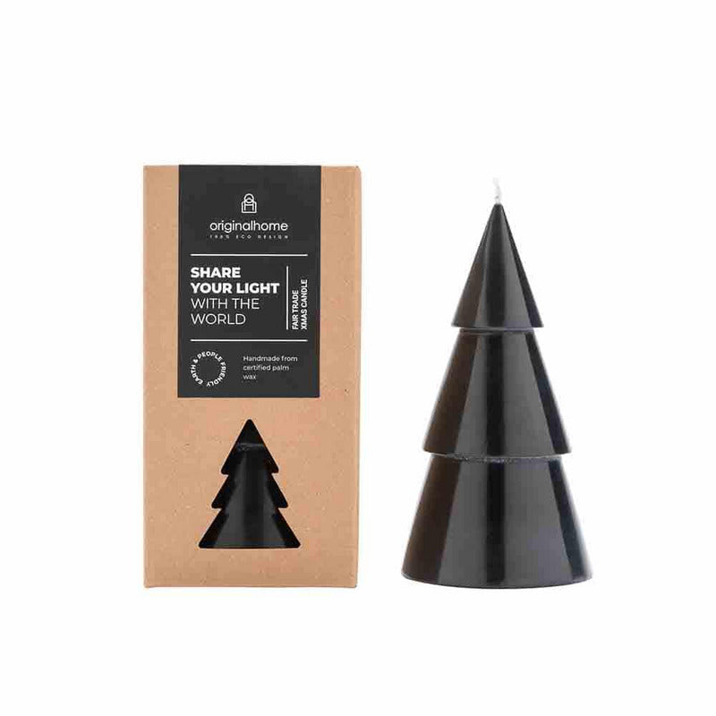 Kerstboom kaars | large | zwart | Original Home