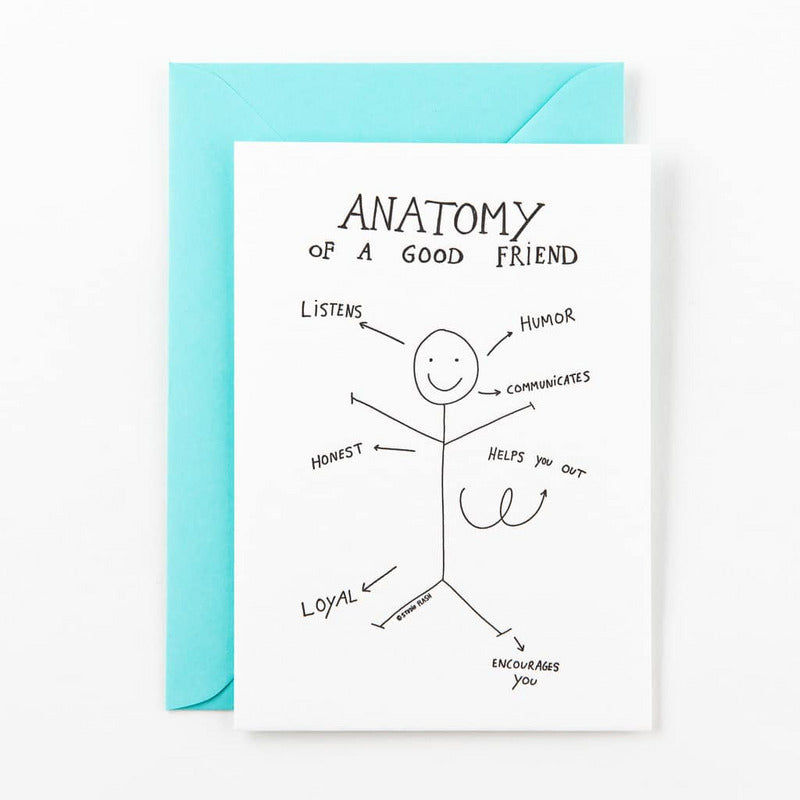Anatomy of a good friend | postkaart | Studio Flash
