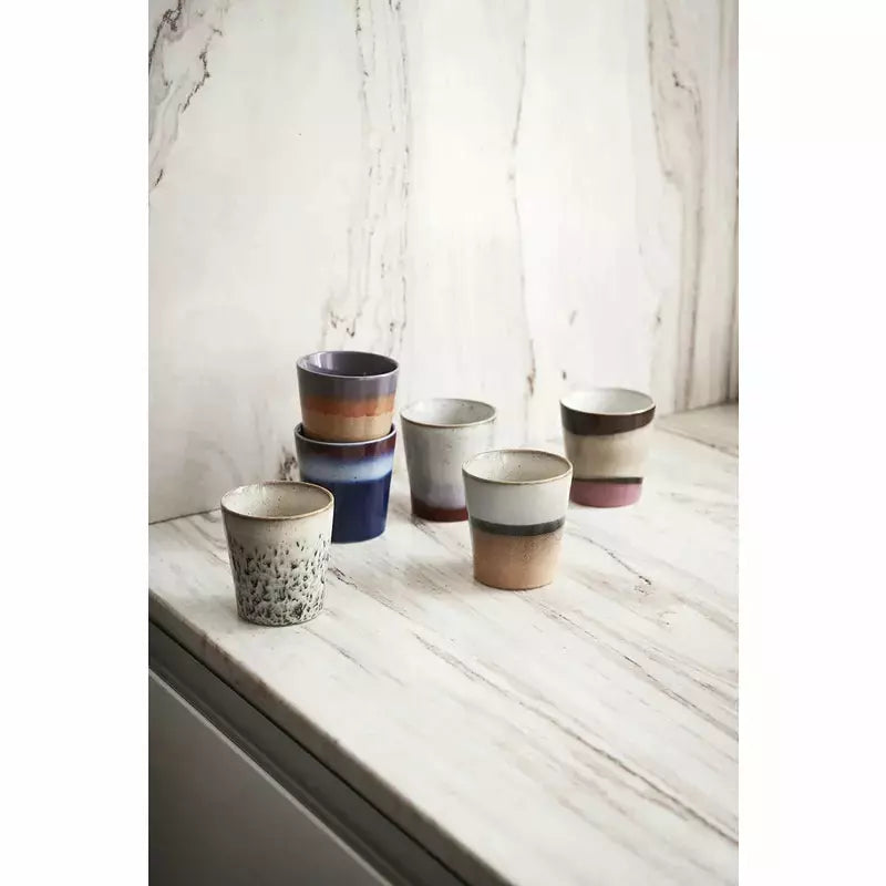 Set 6 koffietassen Orion | 70's ceramics | HKliving