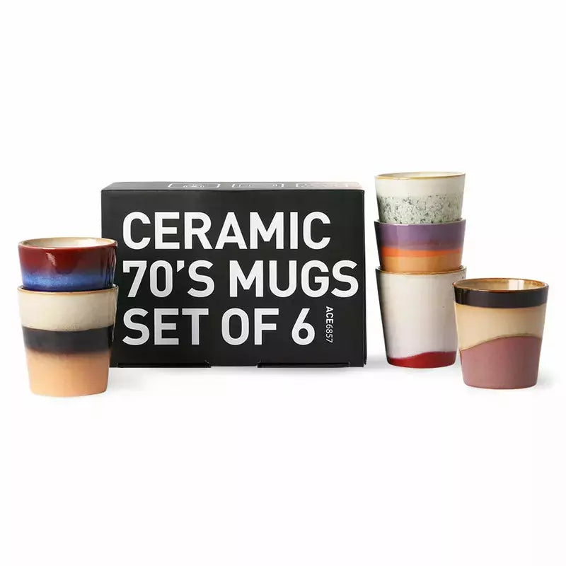 Set 6 koffietassen Orion | 70's ceramics | HKliving