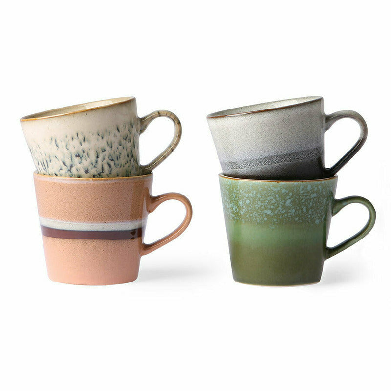 Set 4 cappuccino tassen Virgo | 70's ceramics | HKliving