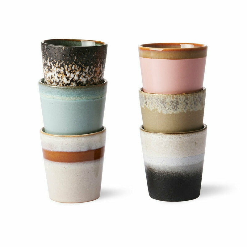 Set 6 koffietassen Oberon | 70's ceramics | HKliving