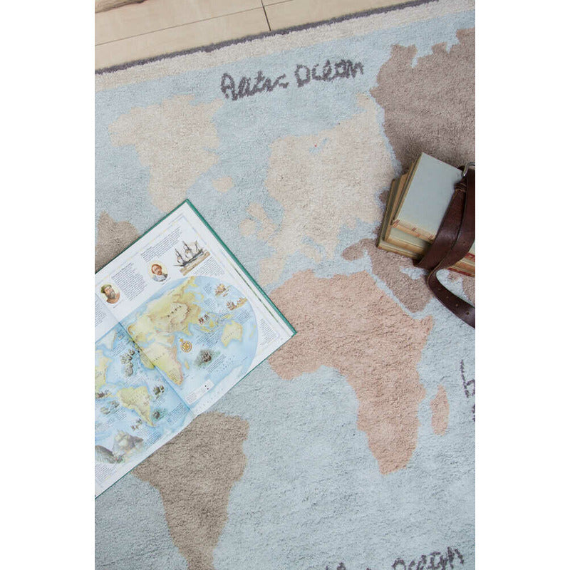 Wasbaar tapijt Vintage Map | kids | Lorena Canals